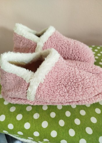 Kız Çocukları İçin Pembe Sıcak Ev Patiği 38 No - Görsel 2