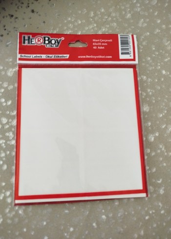 Mavi Çerçeveli Okul Etiketleri 40'lı - Görsel 5