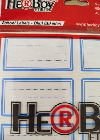 Mavi Çerçeveli Okul Etiketleri 40'lı - Görsel 4