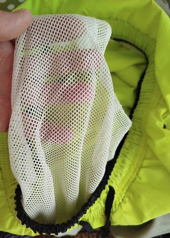 S Beden Sarı Erkek Deniz  Şortu Fermuarlı Cepli - Görsel 7