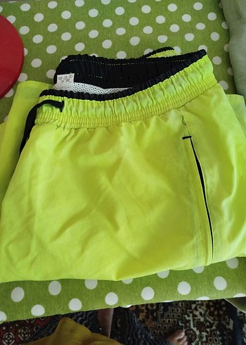S Beden Sarı Erkek Deniz  Şortu Fermuarlı Cepli - Görsel 8