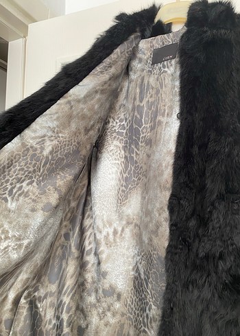 Kürklü Siyah Uzun Kadın Yelek - Görsel 6