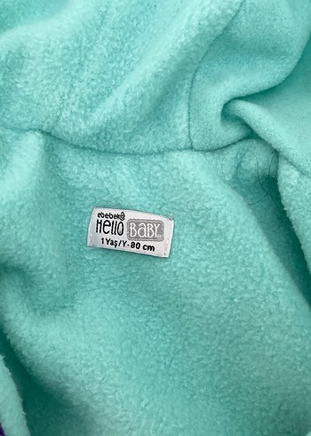Kız Çocuk Turkuaz Kapüşonlu Mont - Görsel 2