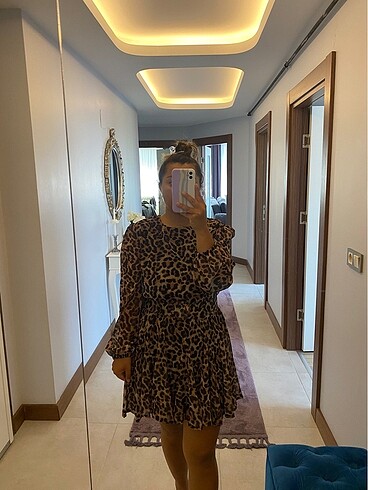 l Beden Leopar Elbise