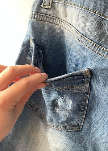 Orijinal Tommy Hilfiger Jean Şort - Görsel 8