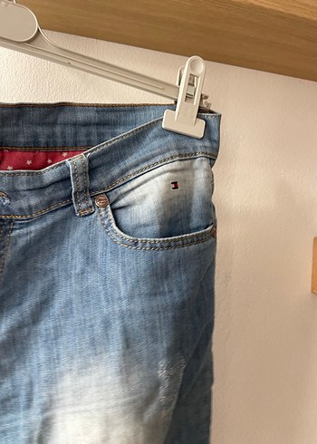 Orijinal Tommy Hilfiger Jean Şort - Görsel 4