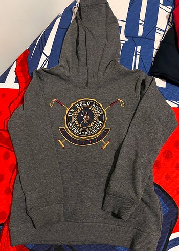 Kapüşonlu Gri Erkek Çocuk Sweatshirt