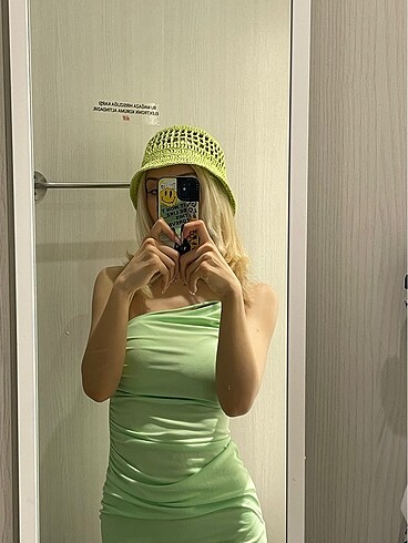 Hm mini yeşil elbise