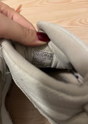 Bej Kadın Bağcıklı Dolgu Topuk Spor Ayakkabı - Görsel 7