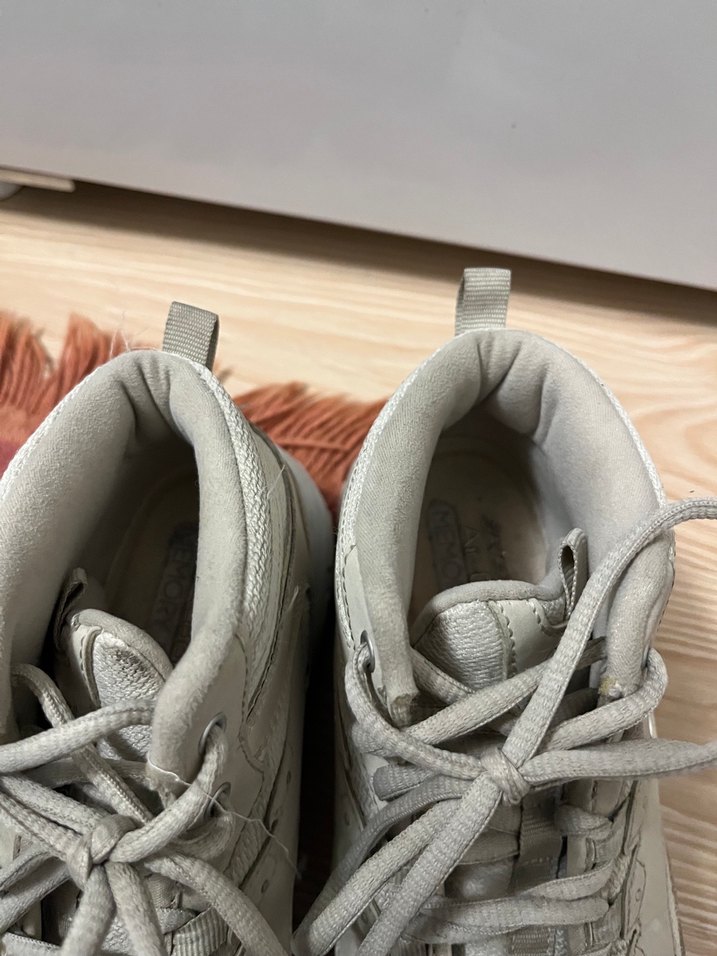 Bej Kadın Bağcıklı Dolgu Topuk Spor Ayakkabı - Görsel 5