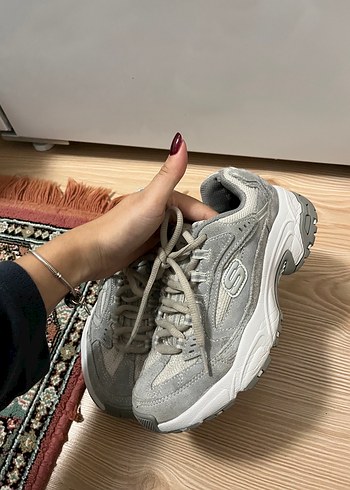 Gri Kadın Spor Ayakkabı Yılan Desenli - Görsel 3