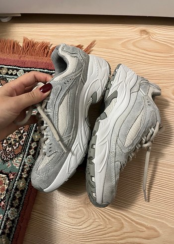 Gri Kadın Spor Ayakkabı Yılan Desenli - Görsel 4