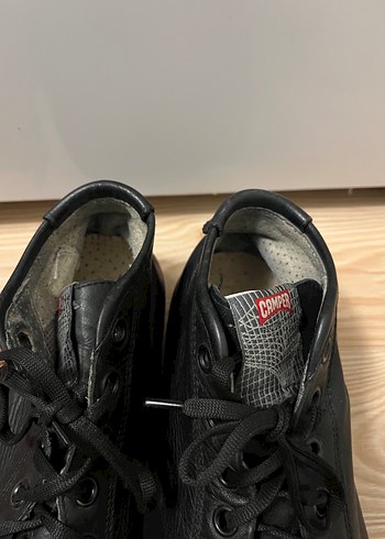 Siyah Erkek Deri Sneakers - Görsel 5