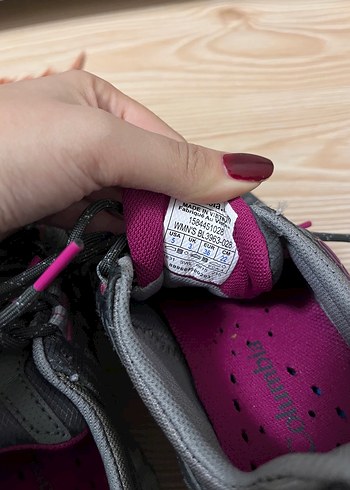 Kadın Siyah-Pembe Bağcıklı Spor Ayakkabı - Görsel 7