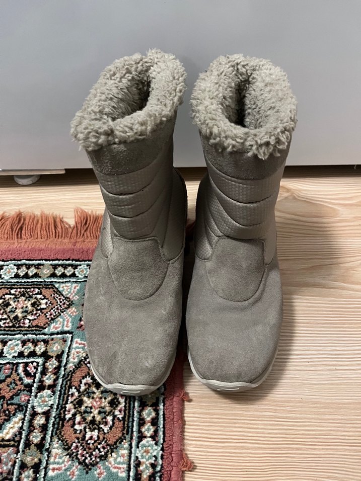 Bej Kadın Peluş Detaylı Dolgu Topuk Bot - Görsel 2