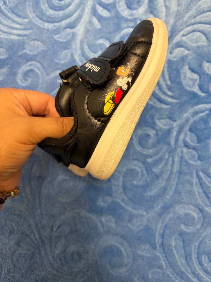 Mickey Baskılı Siyah Erkek Çocuk Spor Ayakkabı - Görsel 5