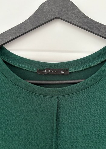 Yeşil Uzun Pilili Kadın Elbise - Görsel 2