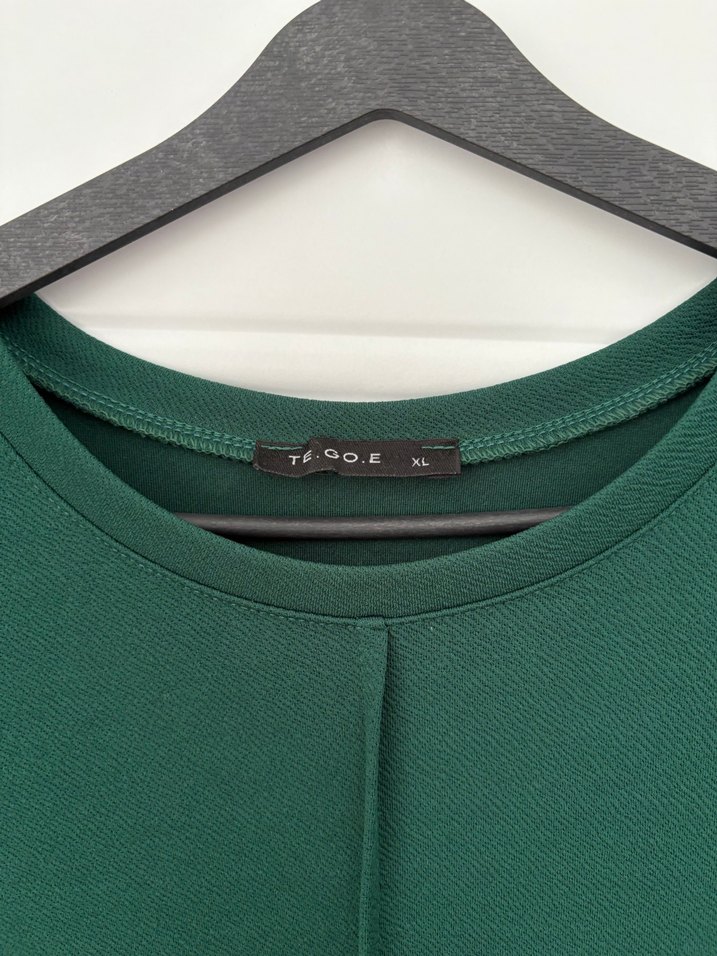 Yeşil Uzun Pilili Kadın Elbise - Görsel 2