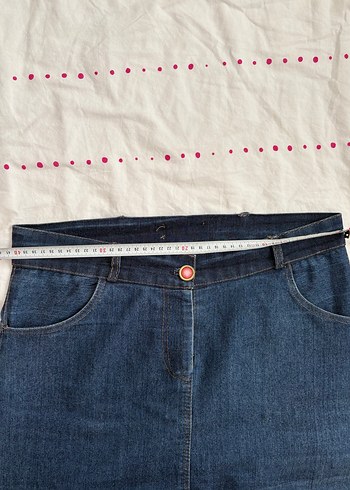 Drapeli Uzun Mavi Denim Etek - Görsel 3