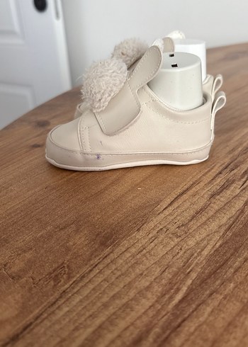 Beyaz Kız Bebek ev ayakkabısı - Görsel 3