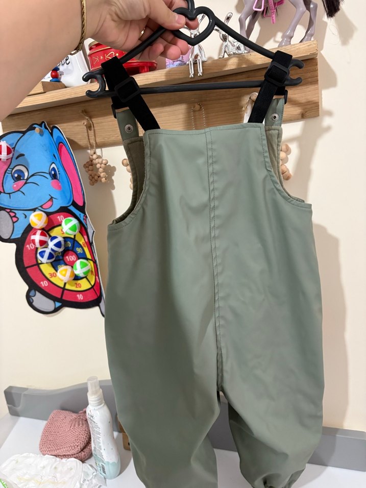 Kız Çocuk Askılı Bol Paça Tulum - Görsel 4