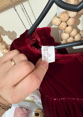 Bordo kadife Kız Çocuk Fırfırlı Elbise - Görsel 4