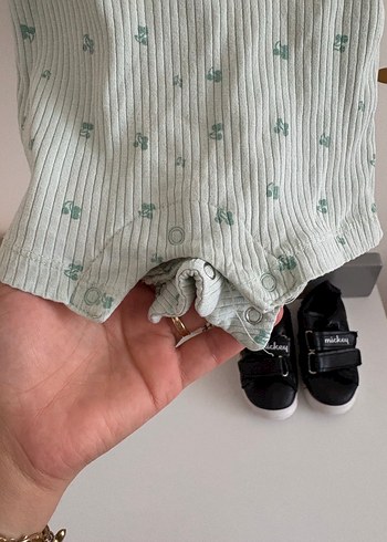 LC Waikiki Örgü Dokulu Yeşil Bebek Kız Tulum