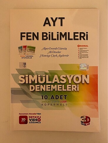 3D AYT fen bilimleri deneme