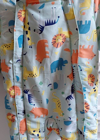 Renkli Desenli Fermuarlı Bebek Erkek Tulumu - Görsel 4