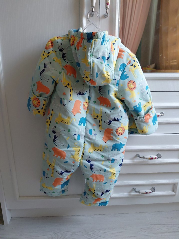 Renkli Desenli Fermuarlı Bebek Erkek Tulumu - Görsel 5