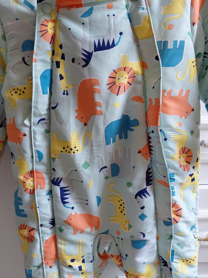 Renkli Desenli Fermuarlı Bebek Erkek Tulumu - Görsel 4