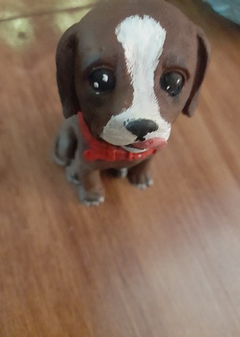 Renkli Kahverengi Köpek Biblo - Görsel 5