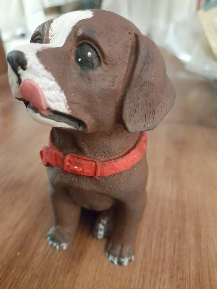 Renkli Kahverengi Köpek Biblo - Görsel 4