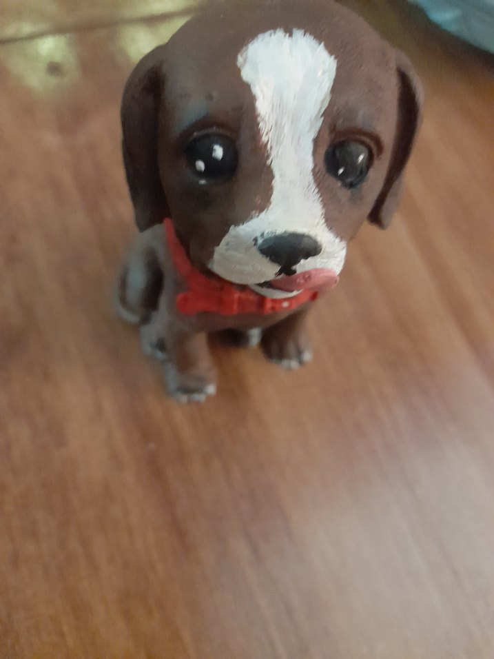 Renkli Kahverengi Köpek Biblo - Görsel 5