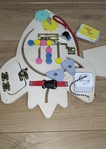 Oyuncak roket ahşap aktivite tahtası - Görsel 5