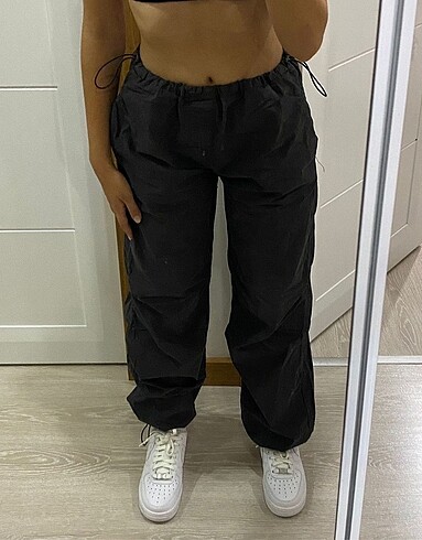xs Beden gri Renk Paraşüt Pantolon