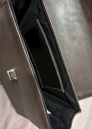 Kahverengi Deri Tokalı Kadın Çanta - Görsel 5