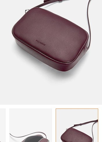 Bordo Deri Kadın Çapraz Çanta - Görsel 3