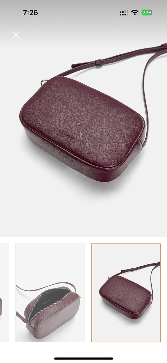 Bordo Deri Kadın Çapraz Çanta - Görsel 3