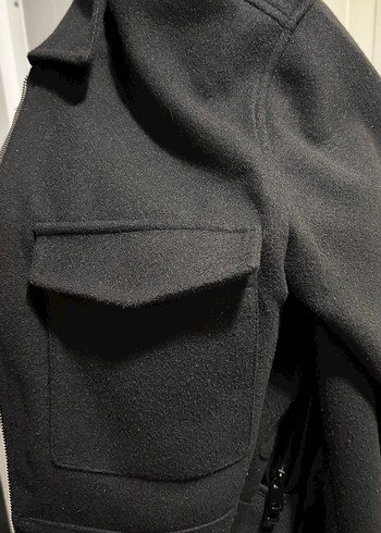 Fermuarlı Siyah Kadın Crop Ceket - Görsel 5