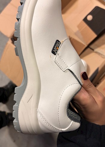 Beyaz Erkek Spor Botu Cırt Cırtlı iş ayakkabısı - Görsel 2