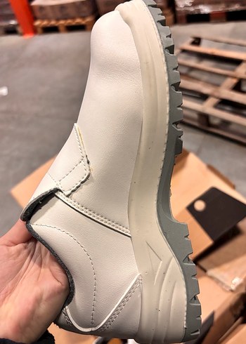 Beyaz Erkek Bot Velcro Bağlama iş ayakkabısı - Görsel 3