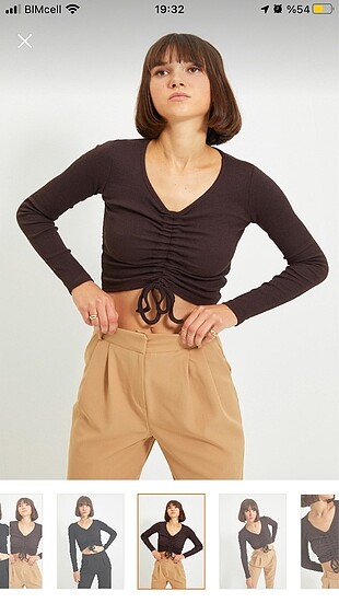 Trendyol & Milla Trendyolmilla büzgülü crop