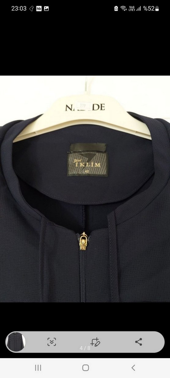 Lacivert Kadın Pilili Uzun pardesu ferace - Görsel 4