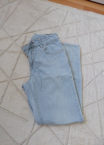10 Yaş Beden mavi Renk Erkek Çocuk Mavi Bol Kesim Denim Pantolon