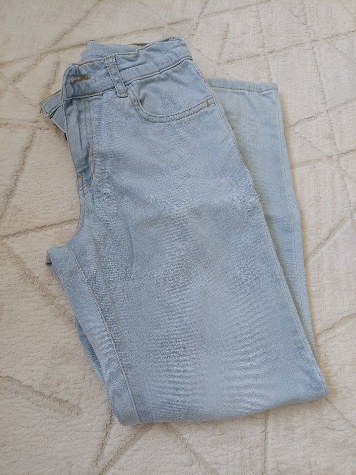 Erkek Çocuk Mavi Bol Kesim Denim Pantolon - Görsel 5