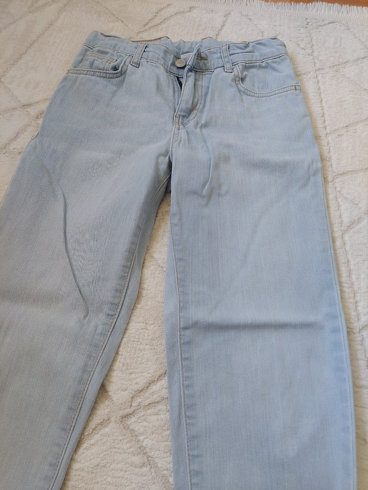 Erkek Çocuk Mavi Bol Kesim Denim Pantolon - Görsel 2