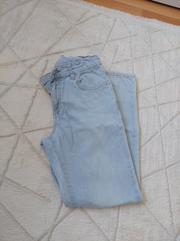 Erkek Çocuk Mavi Bol Kesim Denim Pantolon - Görsel 4