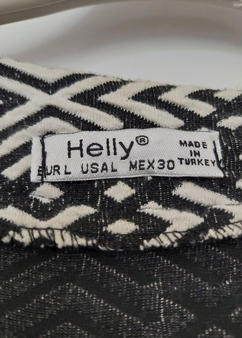 Örgü Detaylı Uzun Gri Desenli Kadın Kabı - Görsel 5