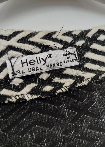 Örgü Detaylı Uzun Gri Desenli Kadın Kabı - Görsel 7